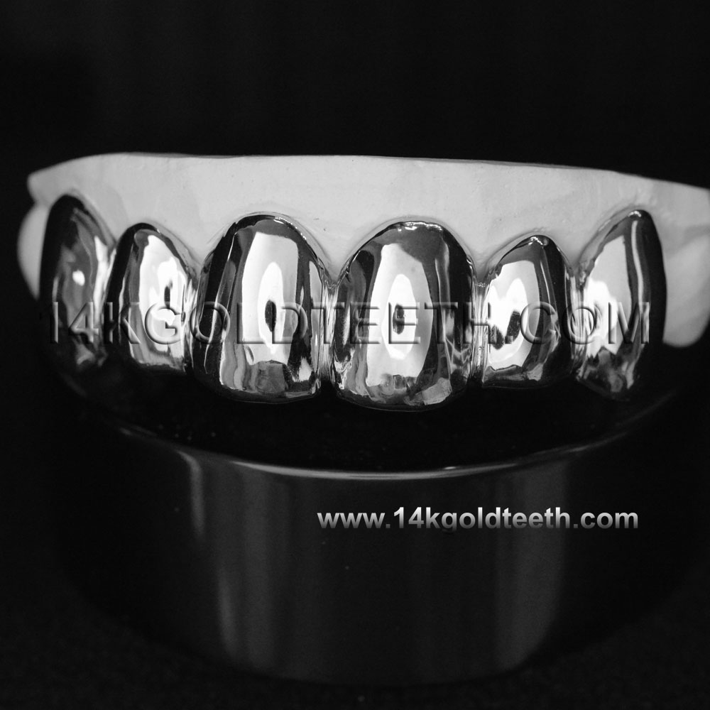 Top White Gold Teeth Grillz - TW 10201