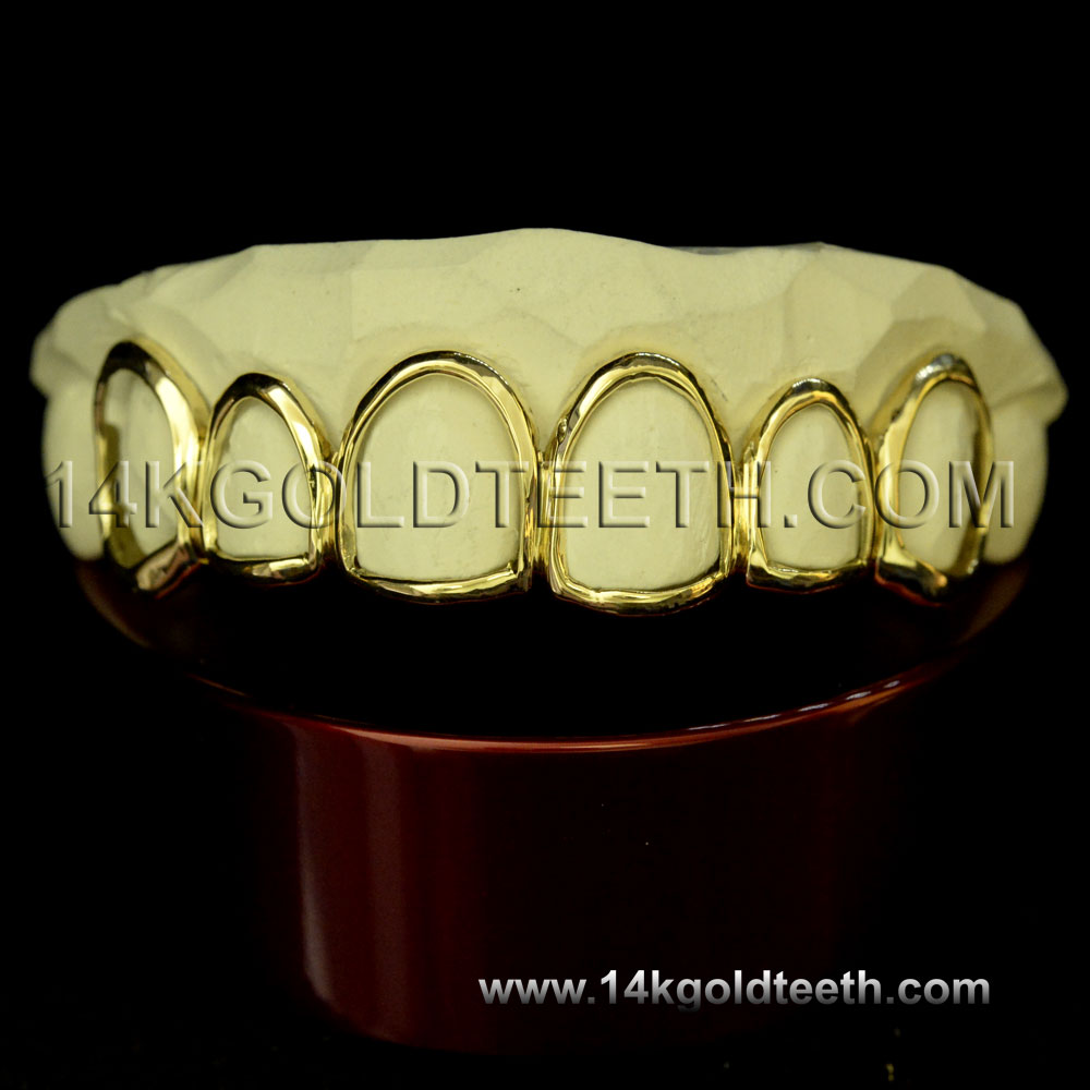 Top Yellow Gold Teeth Grillz - TY 10020