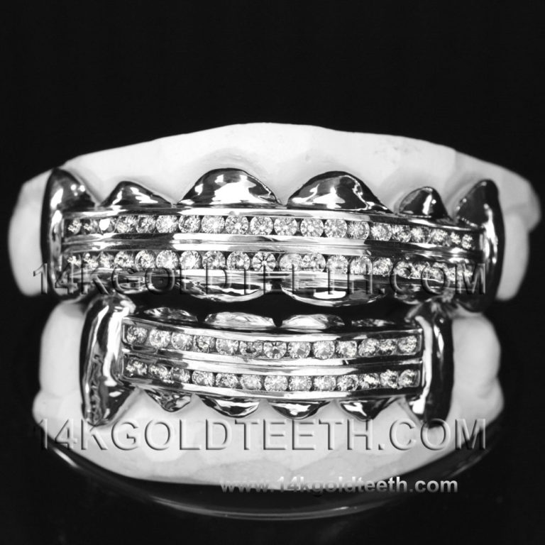 Iced Out Silver Grillz ICS 40301
