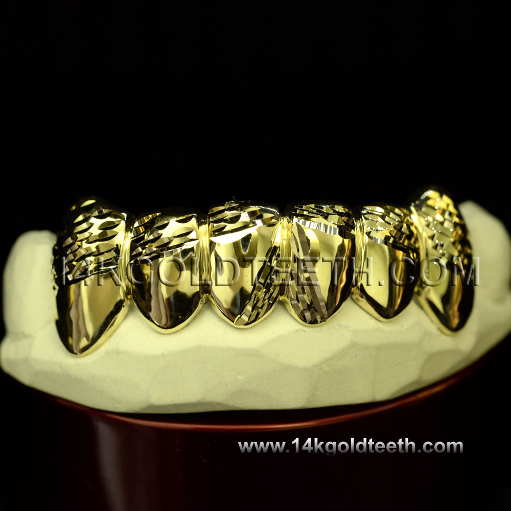 Bottom Yellow Gold Teeth Grillz - BY 20021
