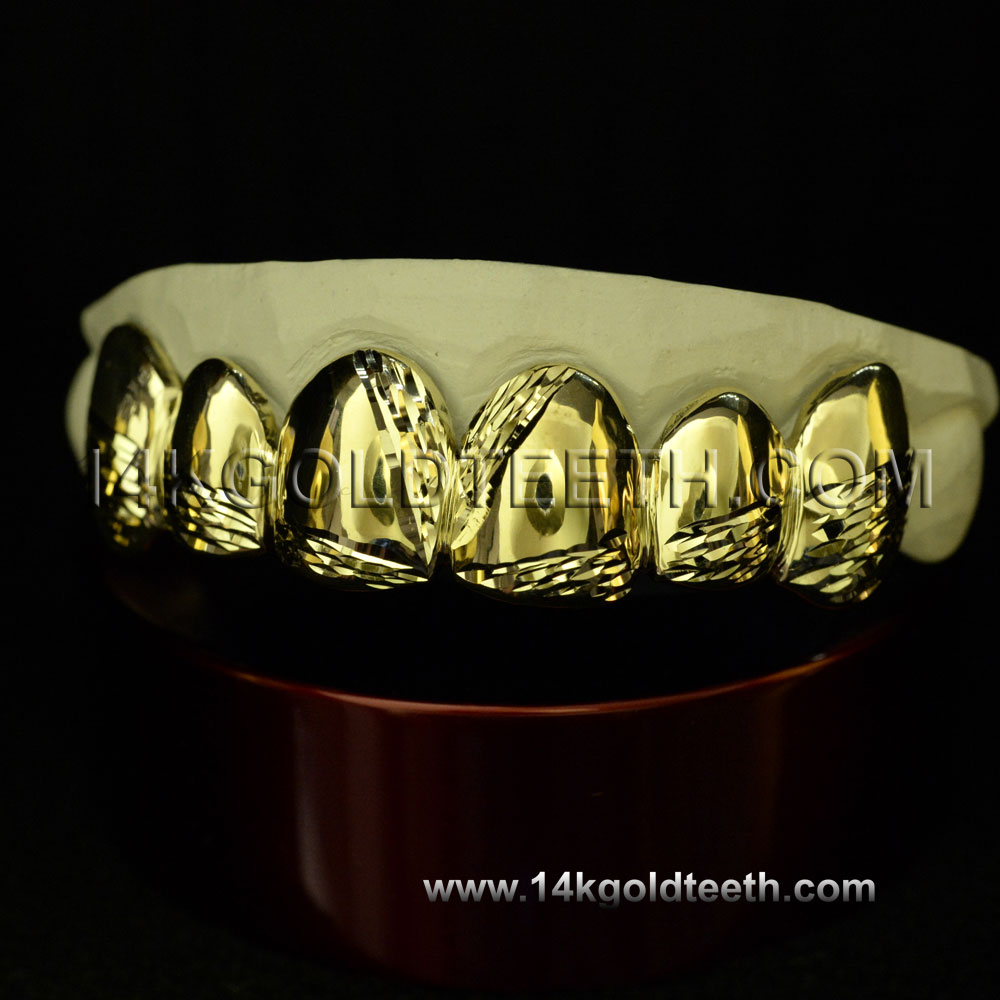 Top Yellow Gold Teeth Grillz - TY 10015