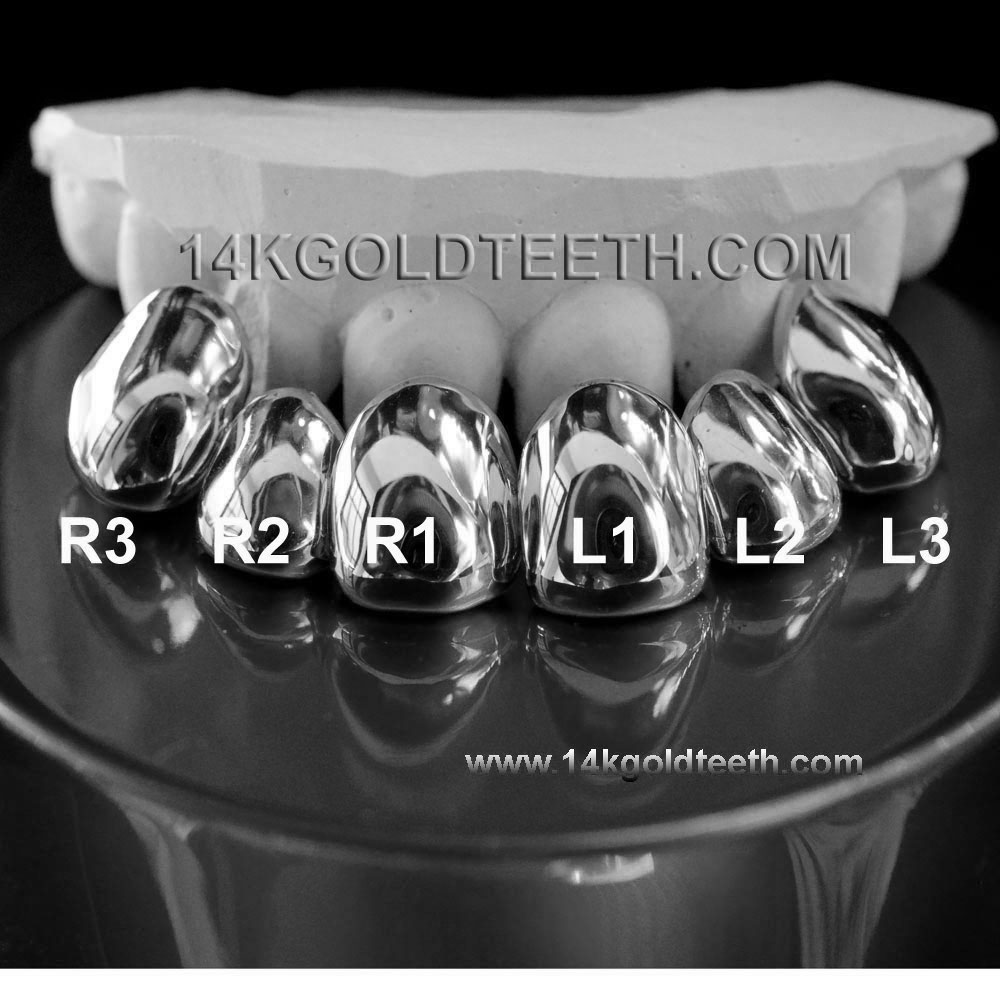 White Gold Teeth Single Cap Grillz - W 80201