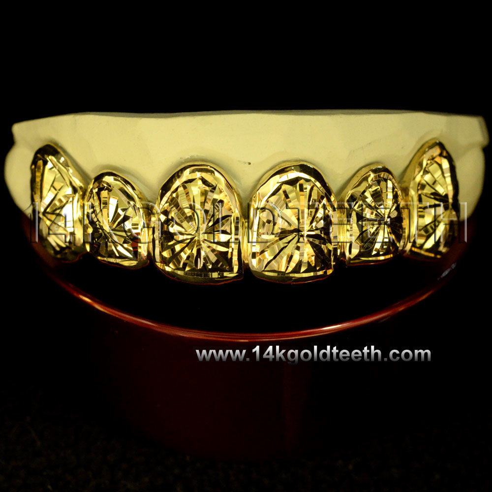Top Yellow Gold Teeth Grillz - TY 10002