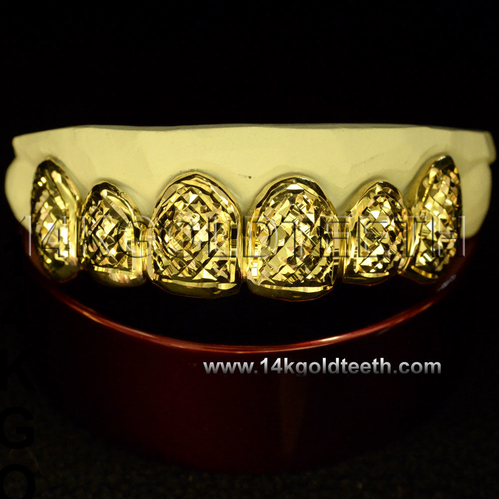 Top Yellow Gold Teeth Grillz - TY 10014