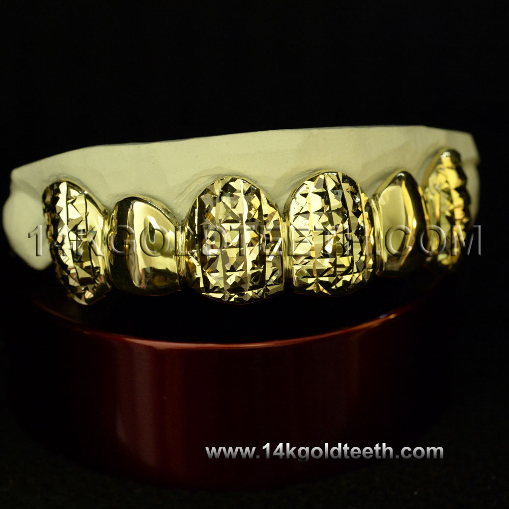 Top Yellow Gold Teeth Grillz - TY 10010