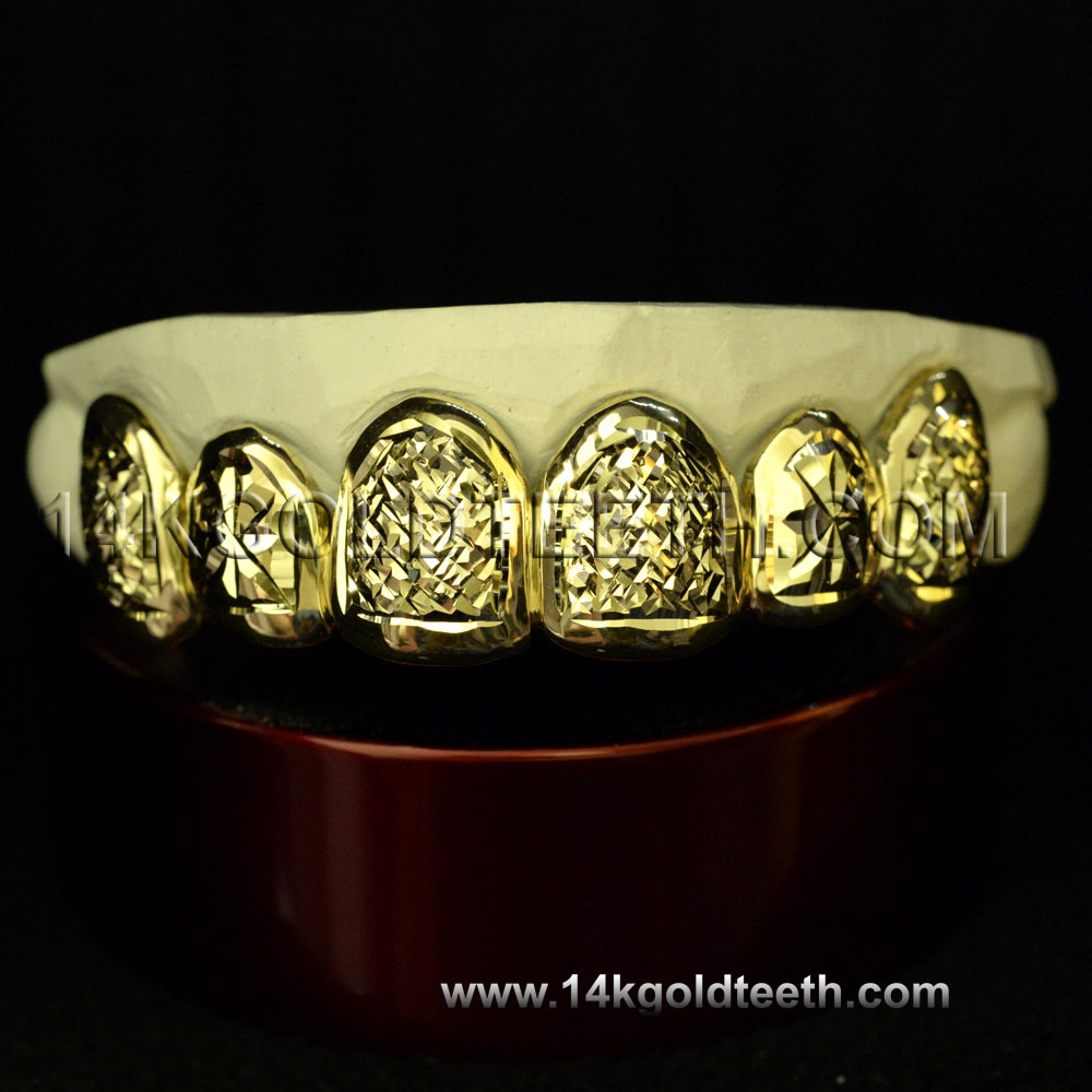 Top Yellow Gold Teeth Grillz - TY 10011