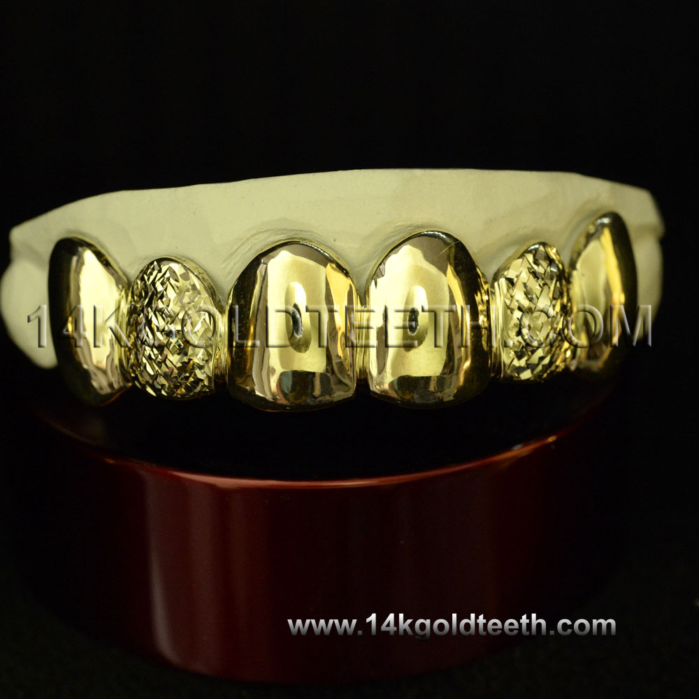 Top Yellow Gold Teeth Grillz - TY 10012