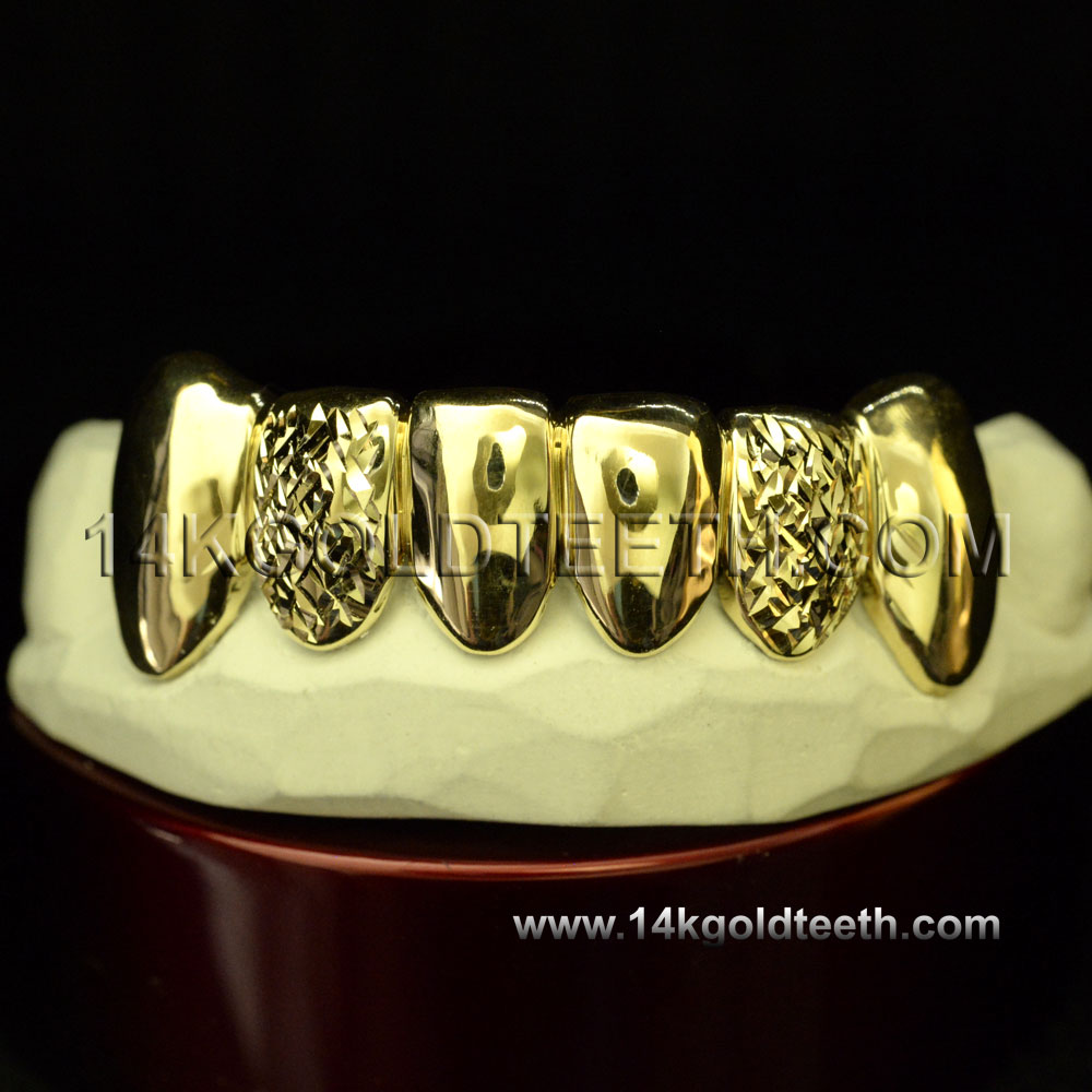 Bottom Yellow Gold Teeth Grillz - BY 20020