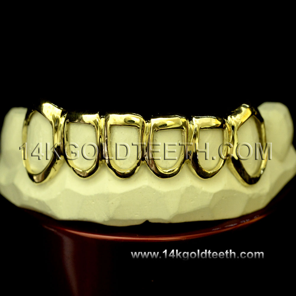 Bottom Yellow Gold Teeth Grillz - BY 20010