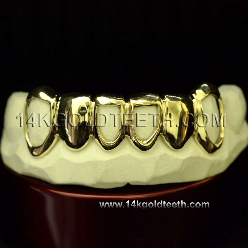 Bottom Yellow Gold Teeth Grillz - BY 20013