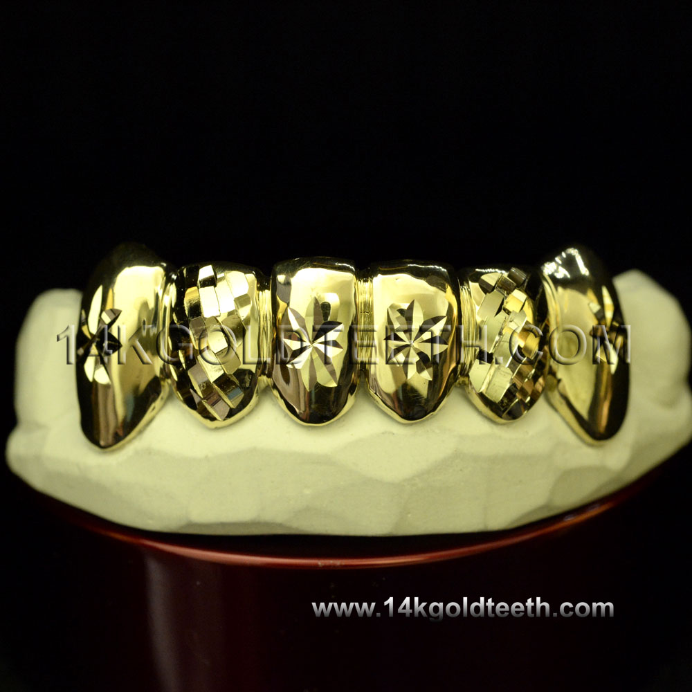 Bottom Yellow Gold Teeth Grillz - BY 20019