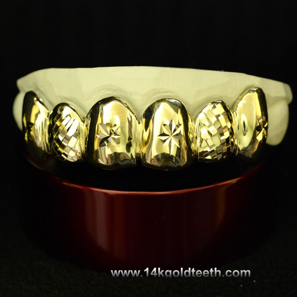 Top Yellow Gold Teeth Grillz - TY 10018