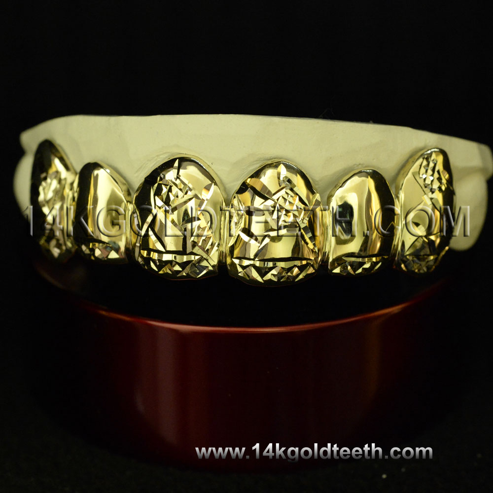 Top Yellow Gold Teeth Grillz - TY 10025