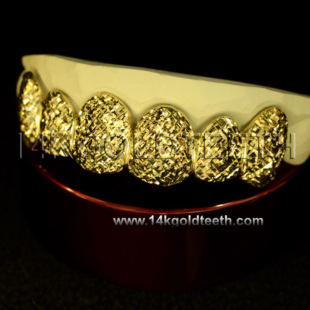 Top Yellow Gold Teeth Grillz - TY 10007