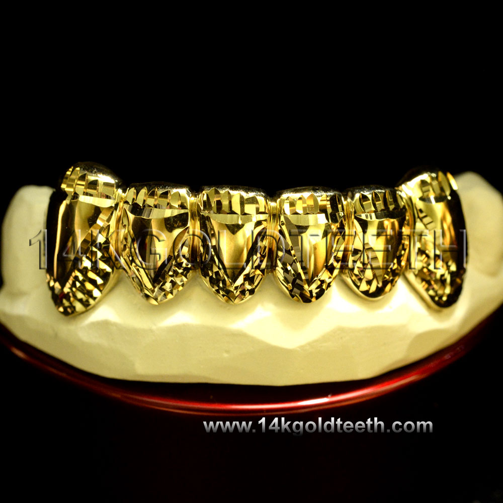 Bottom Yellow Gold Teeth Grillz - BY 20024