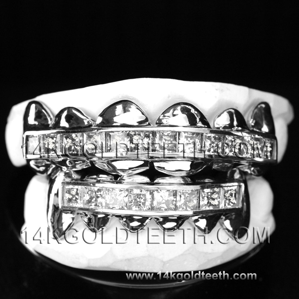 Iced Out Silver Grillz - ICS 40303